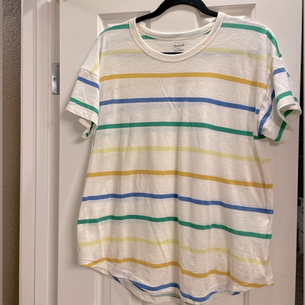 Maxwell Striped Multicolored Cotton T-Shirt